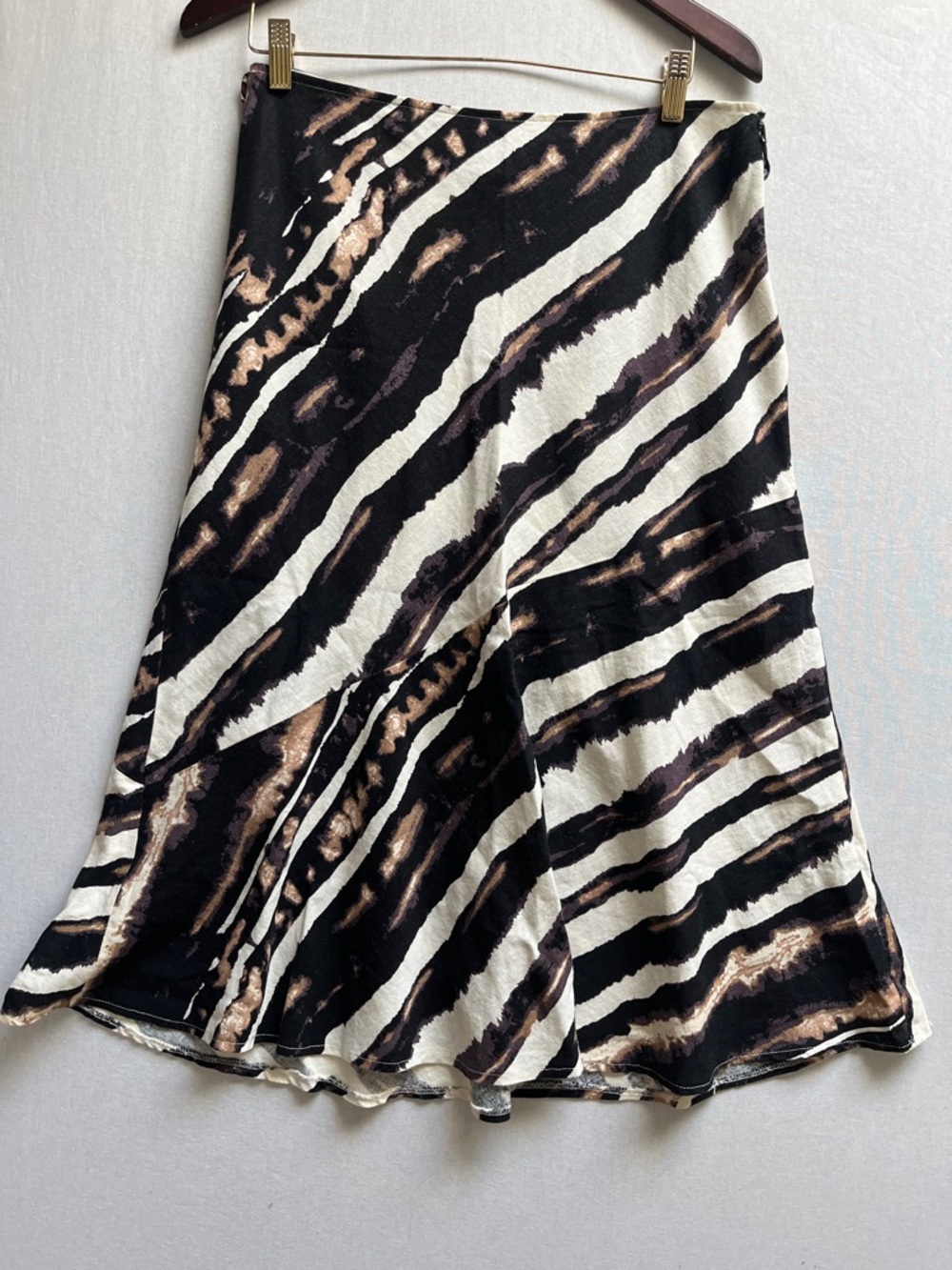 Chapter One Animal Print Midi Skirt Sz 12